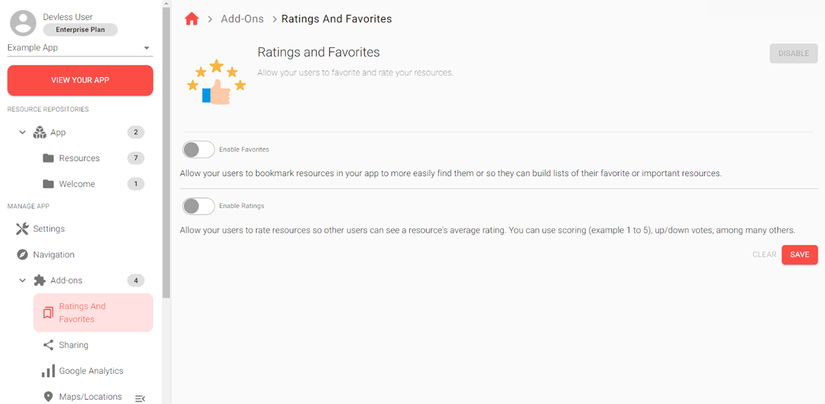 Configuring Your Devless App