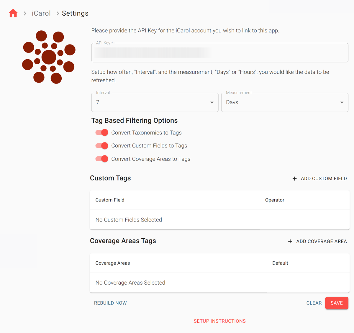iCarol Add-on for Devless no-code app builder